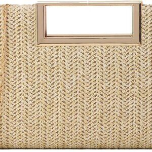 Straw Clutch Top Handbags Raffia Bag Purse Woven Tote CrossBag for Women Beach S